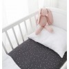 White Confetti baby fitted bassinet sheet