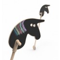 Cowboy Stick Horse Toy for Kids - with unique wooden imperfectons