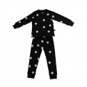 Cotton Kids Pyjamas – Black with grey dots