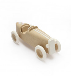 Wooden car toy - grand prix racing car in Light Brown