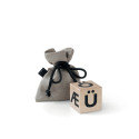 Nordic Wooden Alphabet Block - black