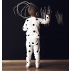 Cotton Kids Pyjamas – White with black dots