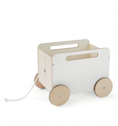 Wooden Toy Chest on Wheels