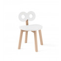 Double-O Wooden Kids Chair - White