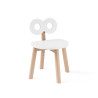 Double-O wooden kids Chair - White