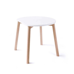 Half-Moon Wooden Kids Table - White