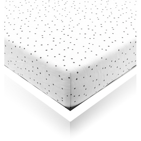 Black Confetti Fitted Sheet