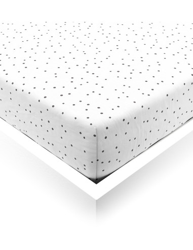 Black Confetti Fitted Sheet