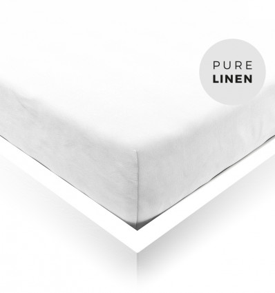 Pure White Double Fitted Sheet