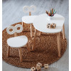 Double-O wooden kids Chair - White