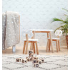 Half-Moon Wooden Kids Table - White