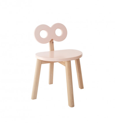 Double-O Wooden Kids Chair - Blush