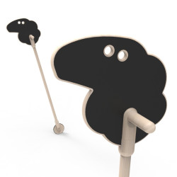 Mary's little lamb on a stick - with unique wooden imperfectons