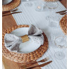 Linen table runner - White Mocha