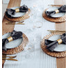 Linen table runner - White Mocha