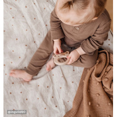 Popcorn Baby Blanket - Caramel 2