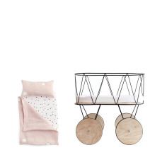 Toy pram doll bedding set