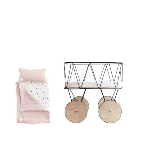 Toy pram doll bedding set