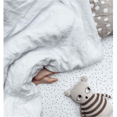 Black Confetti Toddler Fitted Sheet 2