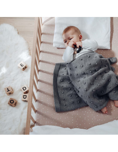 Powder Confetti Baby Fitted Sheet