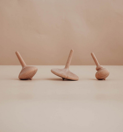 Wooden Spinning Top Three Little Woodies