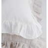 PURE BASIC Linen Cushion Cover with RUFFLES - white