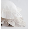 PURE BASIC Linen Cushion Cover with RUFFLES - white