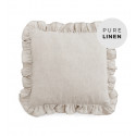 Natural Linen Cushion Cover PURE BASIC with RUFFLES