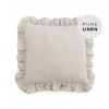 Linen Cushion Cover with RUFFLES 