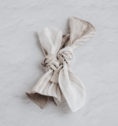 Linen napkins - White mocha
