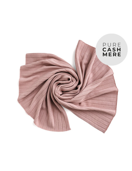CASHMERE baby blanket - CHAMPAGNE BLUSH