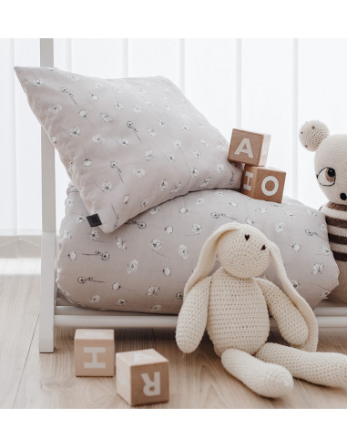 Misty Poppy Field toddler duvet cover