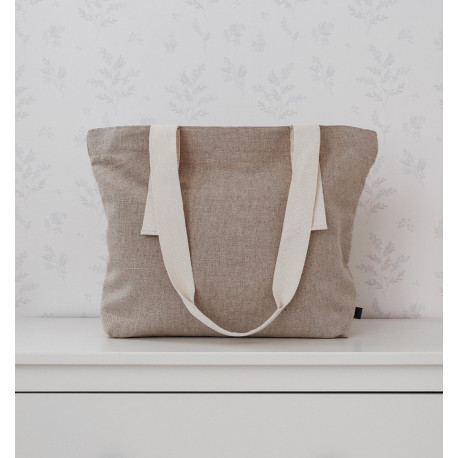 Natural Linen Tote Bag