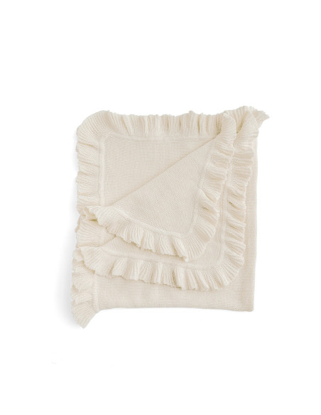 FRILL baby blanket - CREAM