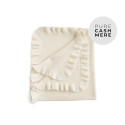 FRILL CASHMERE baby blanket - CREAM