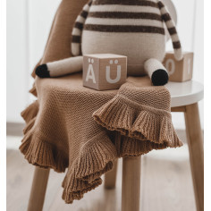 FRILL baby blanket - MOCHA 2