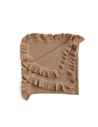 FRILL baby blanket - MOCHA