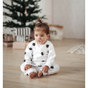 Cotton Kids Pyjamas – White with black dots