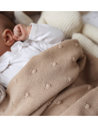 Popcorn Baby Blanket - Mocha