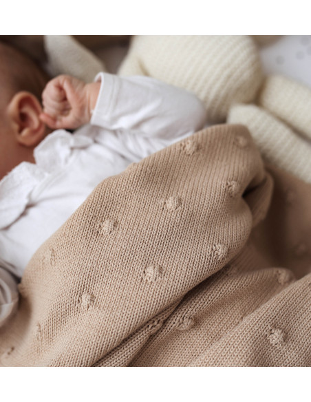 Popcorn Baby Blanket - Mocha