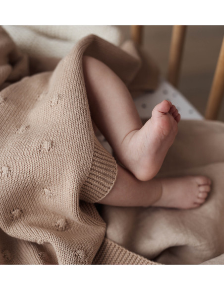Popcorn Baby Blanket - Mocha
