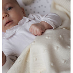 Popcorn Baby Blanket - Cream 2