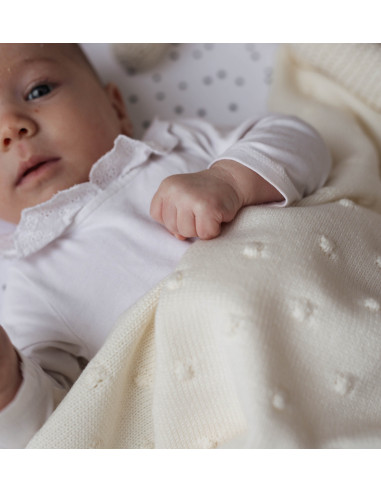 Popcorn Baby Blanket - Cream