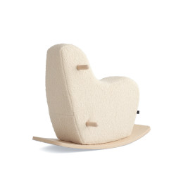 FURRY ROCKING HORSE - ivory