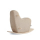 Toddler Furry Rocking Horse in Warm Grey