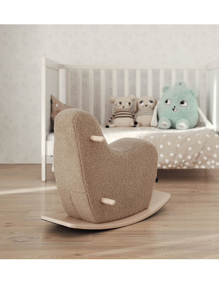 FURRY ROCKING HORSE - warm grey