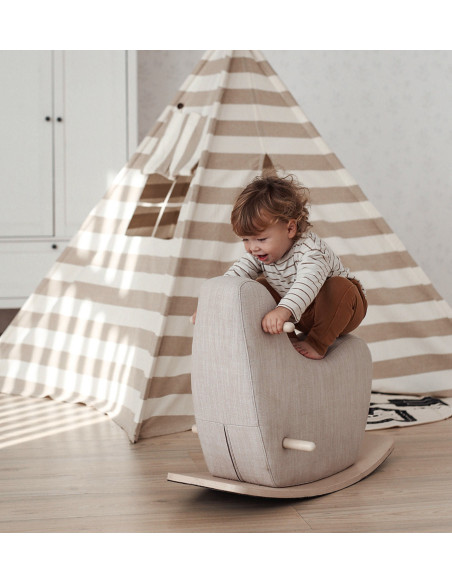 Toddler Rocking Horse in Gray