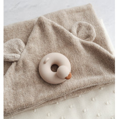 Hooded Baby Terry Towel in Sand 2