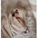 Hooded Baby Terry Towel in Sand