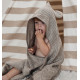 Hooded Baby Terry Towel in Warm Grey